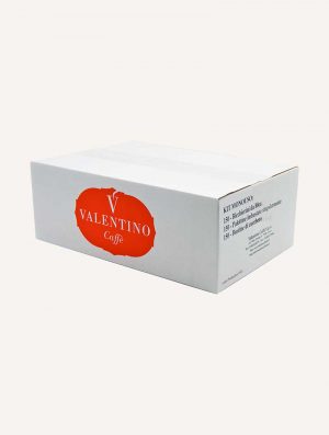 Kit cialde Valentino Caffe 150 zucchero palette bicchieri
