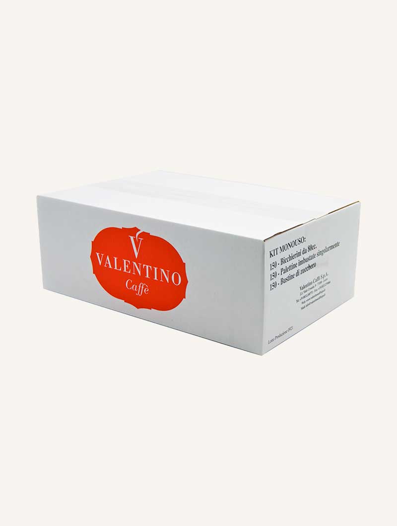 Vendita Online Kit stirrers, glasses, sugar - Valentino Caffè